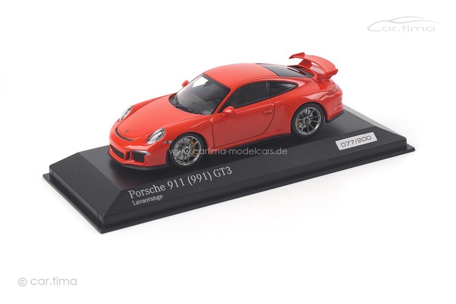 Porsche 911 (991) GT3 Lava orange Minichamps car.tima EXCLUSIVE 1:43 CA04316014 Porsche 911 (991) GT3 Lava orange Minichamps car.tima EXCLUSIVE 1:43 CA04316014