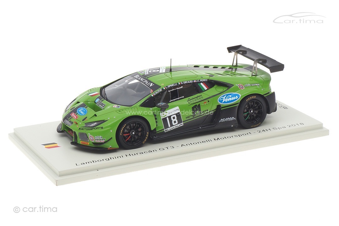 Lamborghini Huracán GT3 24h Spa 2018 Perez/Giraudi/Spinelli/Altoe Spark 1:43 SB306