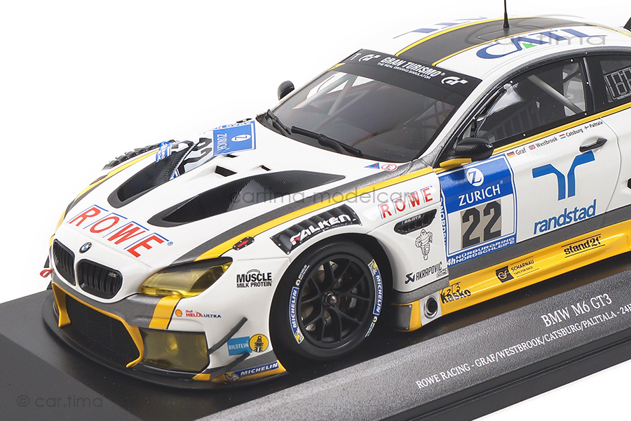 BMW M6 GT3 24h Nürburgring 2016 Graf/Westbrook/Catsburg/Palttala Minichamps 1:18 155162622 BMW M6 GT3 24h Nürburgring 2016 Graf/Westbrook/Catsburg/Palttala Minichamps 1:18 155162622