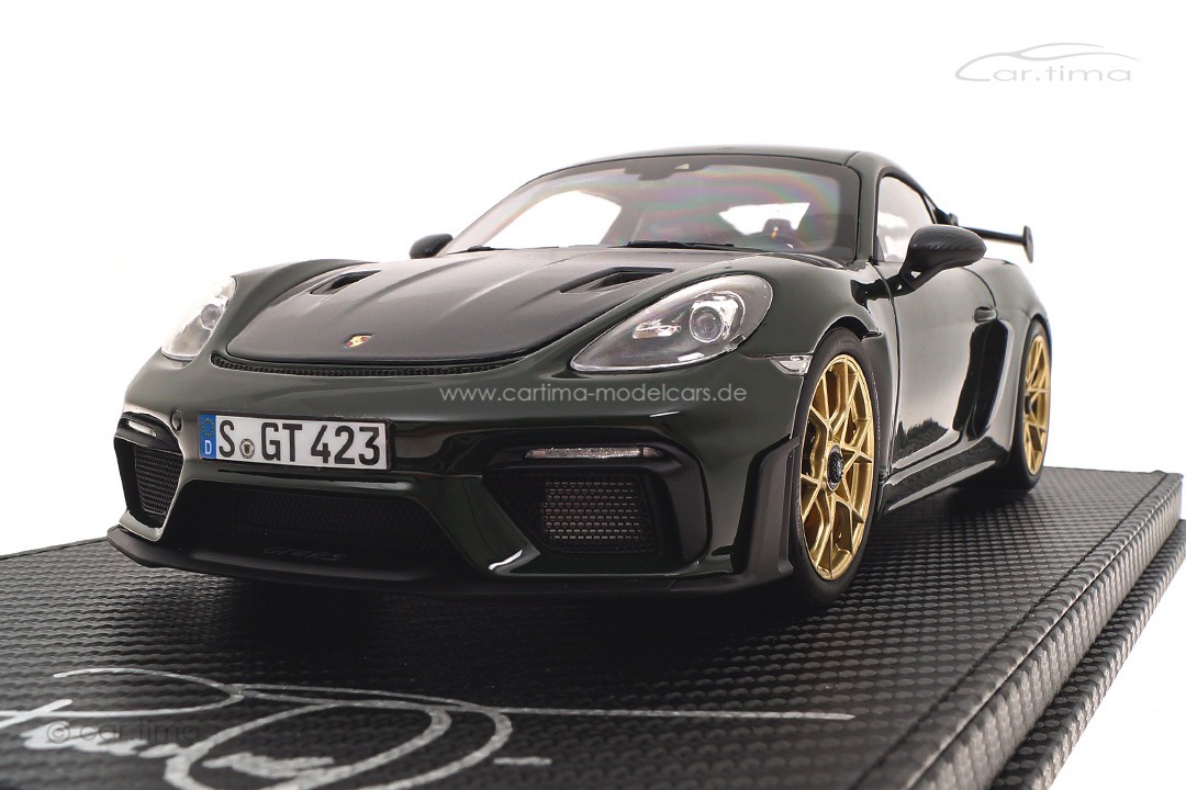 Porsche 718 GT4 RS Brewstergreen Originalsignatur Andreas Preuninger car.tima CUSTOMIZED 1:18 Porsche 718 GT4 RS Brewstergreen Originalsignatur Andreas Preuninger car.tima CUSTOMIZED 1:18
