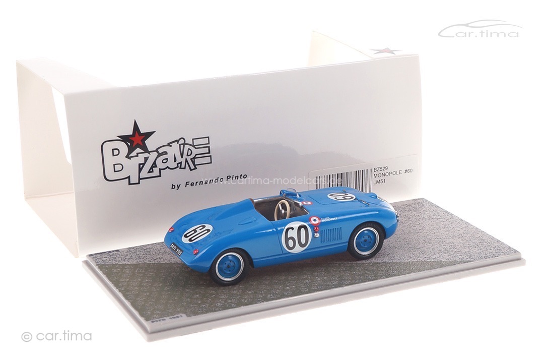 Monopole X84 Sport 24h Le Mans 1951 Hemard/de Montremy Bizarre 1:43 BZ529