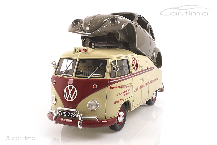 Volkswagen VW T1a Midlands Centre/Brezelkäfer Schuco 1:18 450016300 Volkswagen VW T1a Midlands Centre/Brezelkäfer Schuco 1:18 450016300