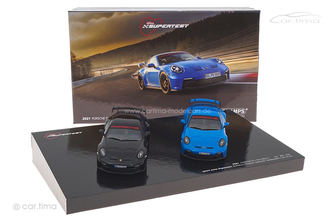 Set Porsche 911 (992) GT3 Sport Auto Supertest Nordschleife Minichamps 1:43 412069200