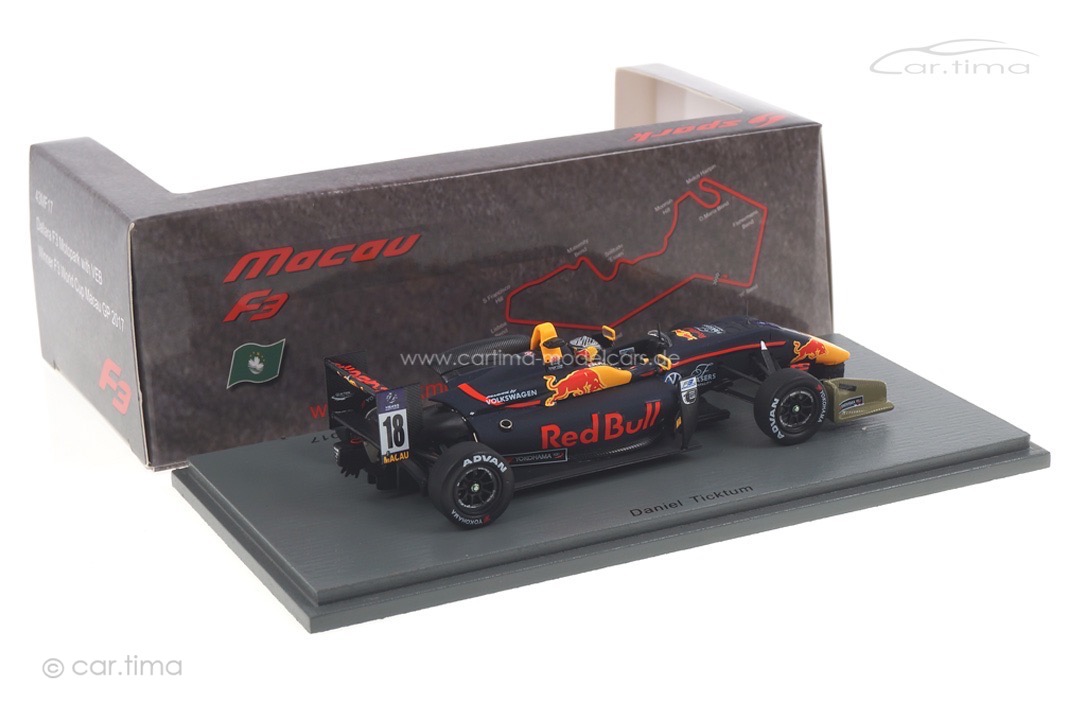 Dallara F3 Winner Macau GP 2017 Daniel Ticktum Spark 1:43 43MF17