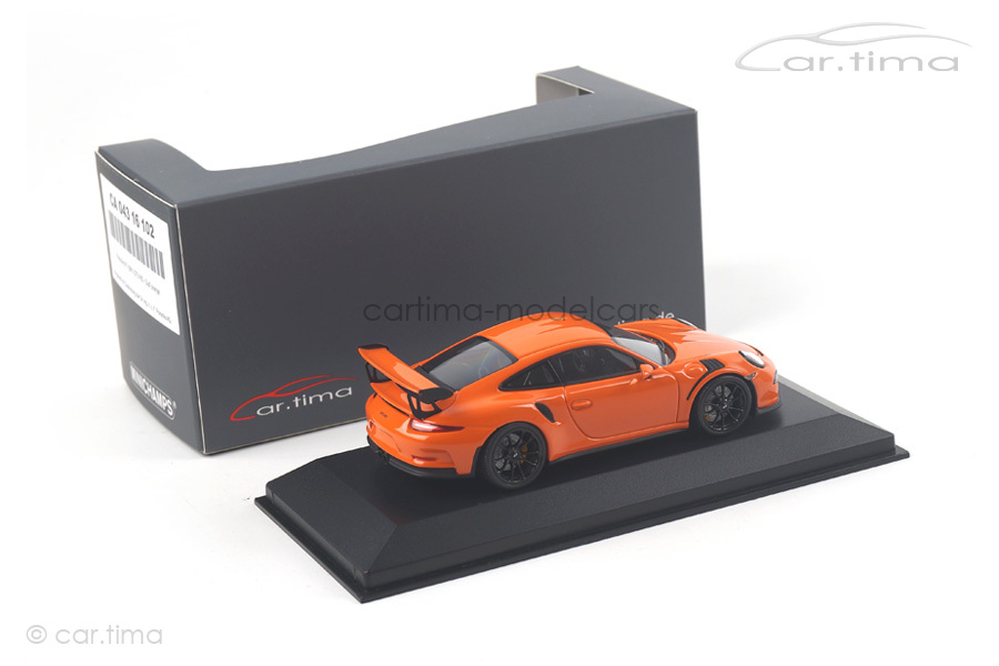 Porsche 911 (991) GT3 RS Gulf orange/Rad schwarz Minichamps car.tima CUSTOMIZED