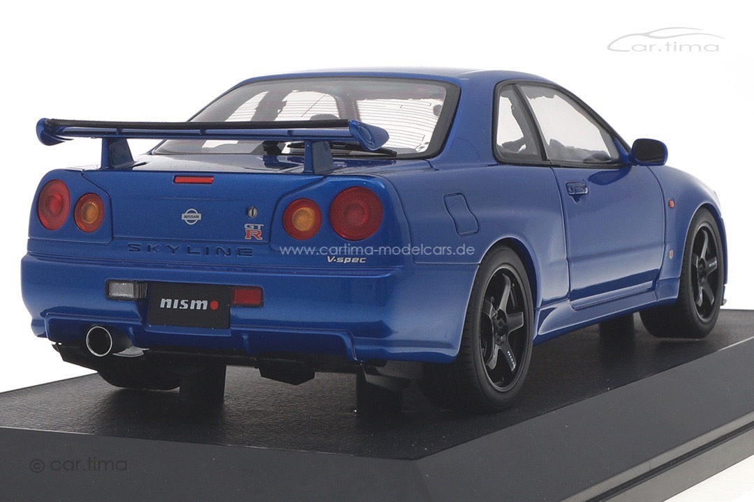 Nissan Skyline GT-R V-spec (BNR34) Nismo Customized Bayside blue Hobby Japan 1:18 HJ1809NBL