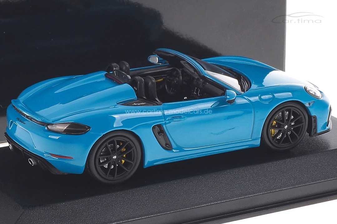 Porsche 718 Boxster Spyder Miami blau Minichamps 1:43 410067700 Porsche 718 Boxster Spyder Miami blau Minichamps 1:43 410067700