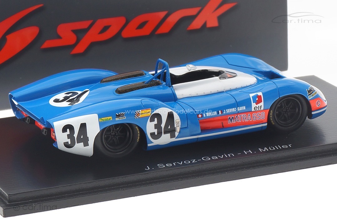 Matra-Simca MS 630/650 24h Le Mans 1969 Servoz-Gavin/Müller Spark 1:43 S3548 Matra-Simca MS 630/650 24h Le Mans 1969 Servoz-Gavin/Müller Spark 1:43 S3548
