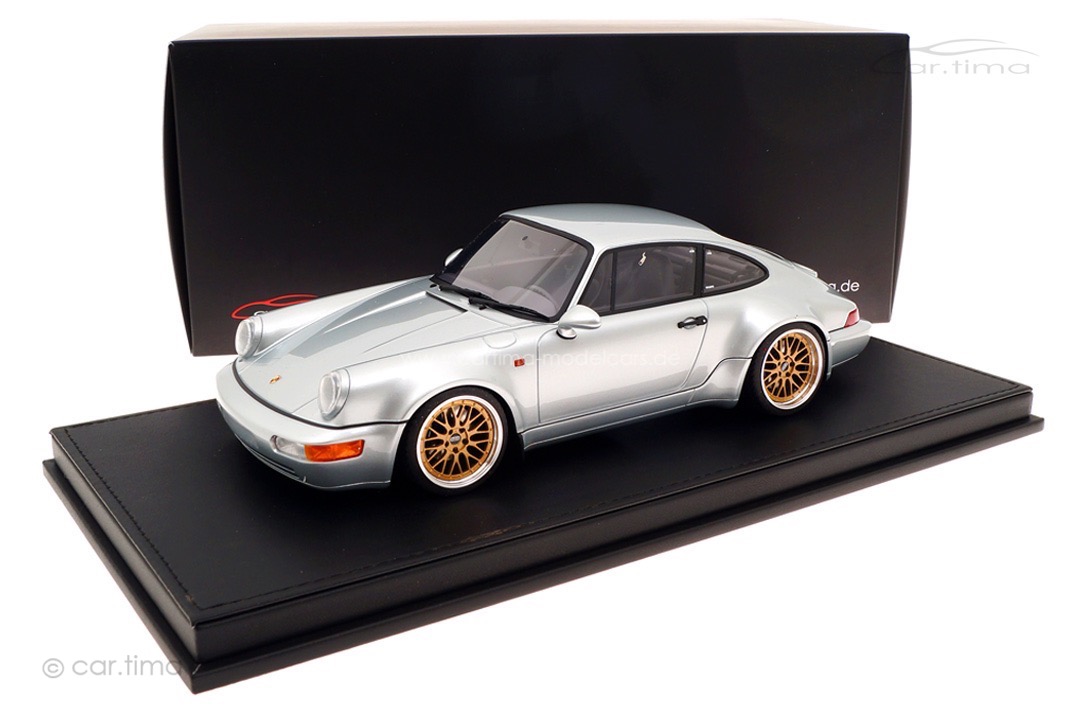 Porsche 911 (964) Carrera 30 Jahre Jubi Polarsilber 19" BBS Alu-Felgen car.tima CUSTOMIZED 1:18 Porsche 911 (964) Carrera 30 Jahre Jubi Polarsilber 19" BBS Alu-Felgen car.tima CUSTOMIZED 1:18