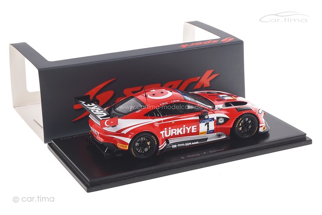 Aston Martin Vantage GT3 Vallelunga 2019 Yoluc/Güven Spark 1:43 S6317 Aston Martin Vantage GT3 Vallelunga 2019 Yoluc/Güven Spark 1:43 S6317