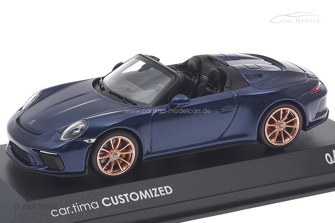Porsche 911 (991) Speedster Irisblaumet./Rad cuprum Minichamps car.tima CUSTOMIZED 1:43