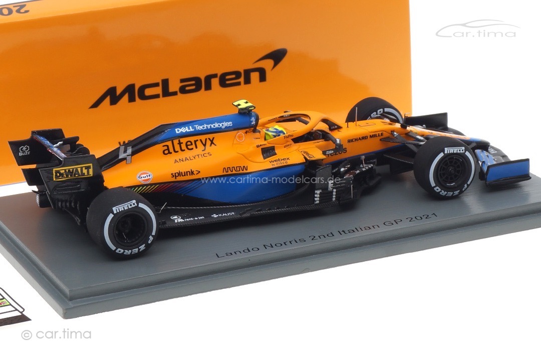 McLaren MCL35M GP Italien 2021 Lando Norris/pit board Spark 1:43 S7690 McLaren MCL35M GP Italien 2021 Lando Norris/pit board Spark 1:43 S7690