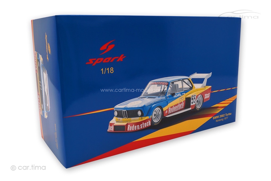 BMW 2002 Turbo Schnitzer DRM Norisring 1977 Originalsignatur Walter Röhrl Spark 1:18 CA-MAD-003-SIG