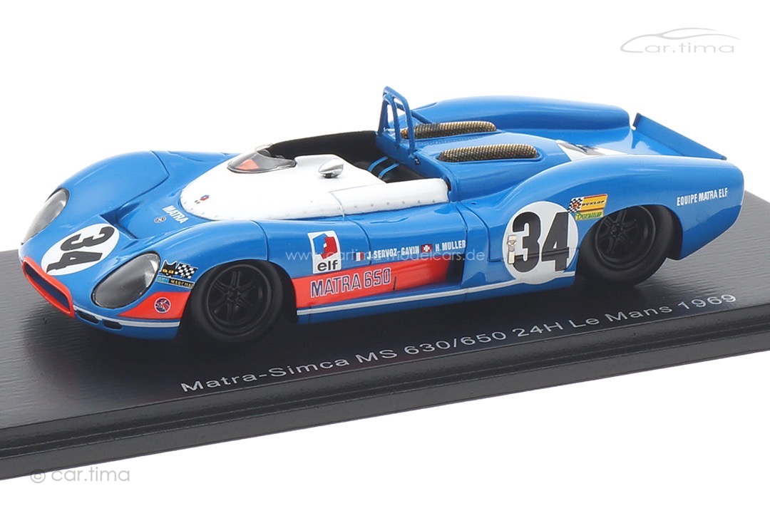 Matra-Simca MS 630/650 24h Le Mans 1969 Servoz-Gavin/Müller Spark 1:43 S3548 Matra-Simca MS 630/650 24h Le Mans 1969 Servoz-Gavin/Müller Spark 1:43 S3548