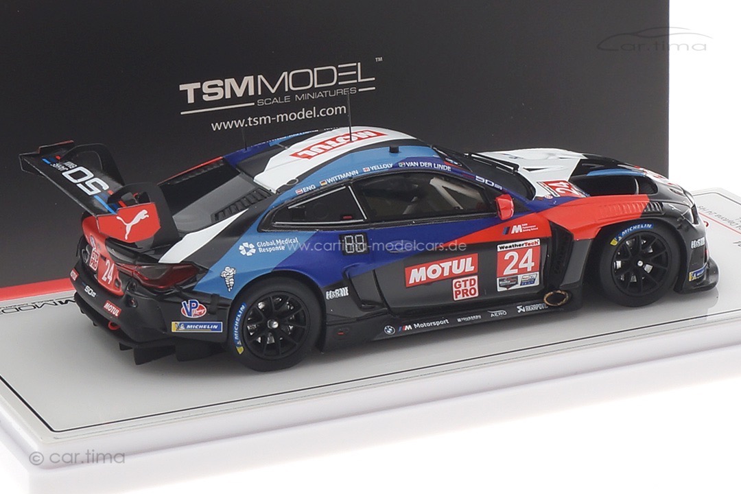 BMW M4 GT3 24h Daytona 2022 Eng/Yelloly/van der Linde/Wittmann TSM 1:43 TSM430608 BMW M4 GT3 24h Daytona 2022 Eng/Yelloly/van der Linde/Wittmann TSM 1:43 TSM430608