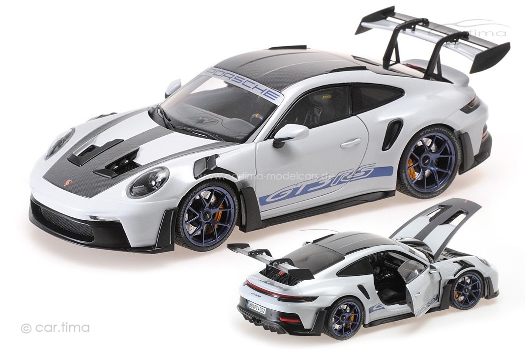 Porsche 911 (992) GT3 RS Weissach Package Eisgraumet. Rekordrunde Minichamps 1:18 110062021