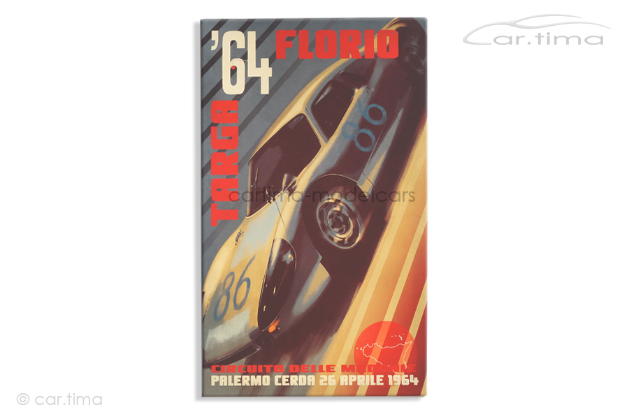Kunstdruck auf Leinwand/Keilrahmen Porsche 904 Targa Florio 50x80 cm