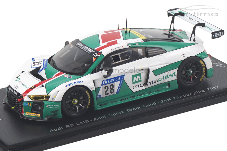 Audi R8 LMS 24h Nürburgring 2017 De Phillippi/Haase/Mies/Kaffer Spark 1:43 SG298