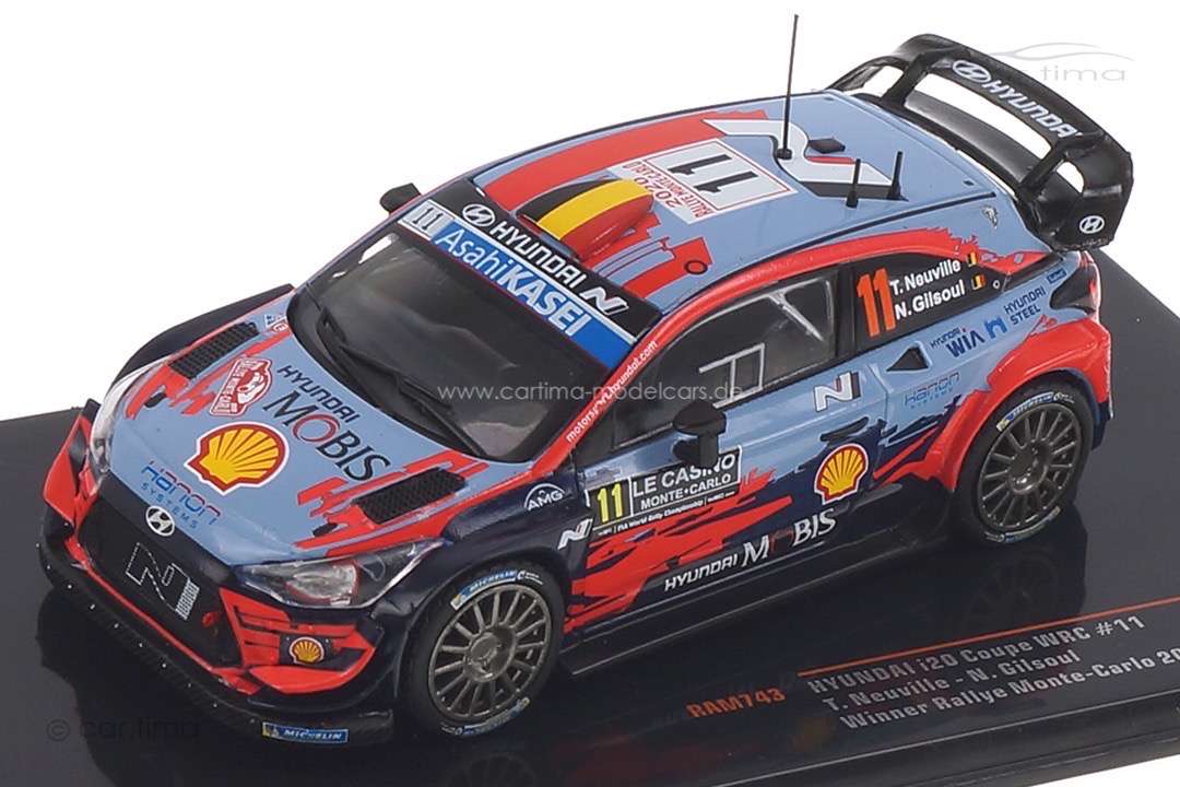 Hyundai i20 WRC Rallye Monte Carlo 2020 Neuville/Gilsoul IXO 1:43 RAM743
