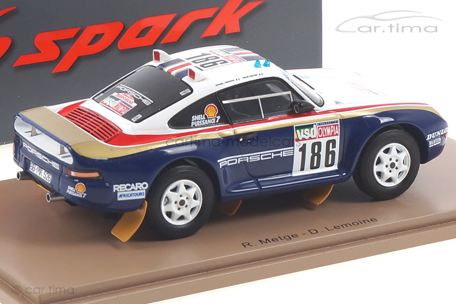 Porsche 959 Rallye Paris-Dakar 1985 Metge/Lemoine Spark 1:43 S7818 Porsche 959 Rallye Paris-Dakar 1985 Metge/Lemoine Spark 1:43 S7818