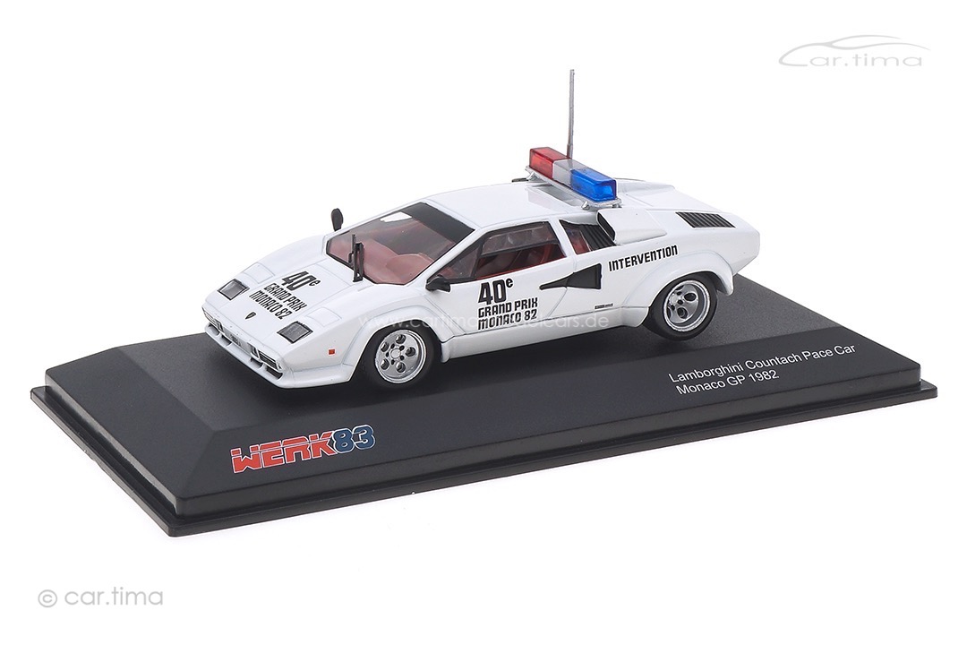 Lamborghini Countach Safety Car Monaco GP 1982 Werk83 1:43 W83430001 Lamborghini Countach Safety Car Monaco GP 1982 Werk83 1:43 W83430001