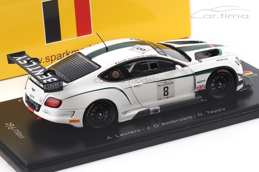 Bentley Continental GT3 24h Spa 2014 D´Ambrosio/Leclerc/Tappy Spark 1:43 SB079 Bentley Continental GT3 24h Spa 2014 D´Ambrosio/Leclerc/Tappy Spark 1:43 SB079