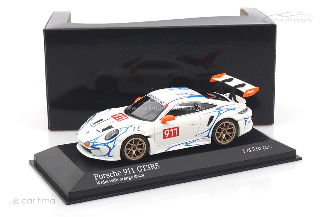 Porsche 911 (992) GT3 RS Weiß mit Dekor #911 Minichamps 1:43 410062115