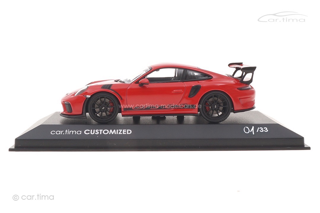 Porsche 911 (991 II) GT3 RS Indischrot/Rad schwarz matt Minichamps car.tima CUSTOMIZED 1:43 Porsche 911 (991 II) GT3 RS Indischrot/Rad schwarz matt Minichamps car.tima CUSTOMIZED 1:43