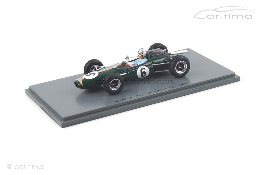 Brabham BT7 GP Frankreich 1963 Jack Brabham Spark 1:43 S5249 Brabham BT7 GP Frankreich 1963 Jack Brabham Spark 1:43 S5249
