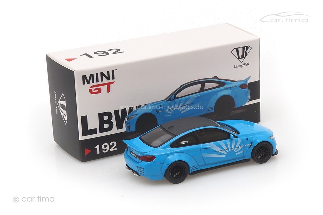 LB Works BMW M4 baby blue MINI GT 1:64 MGT00192-L