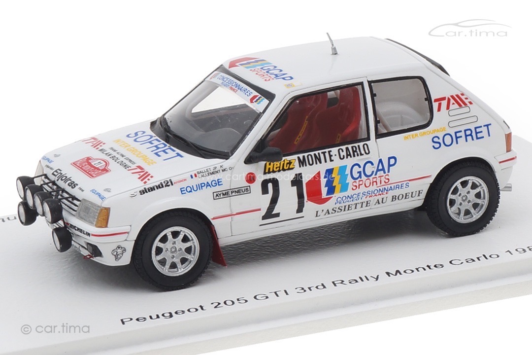 Peugeot 205 GTI Rally Monte Carlo 1988 Ballet/Lallement Spark 1:43 S9453