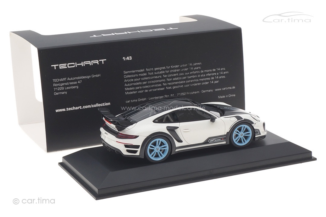 TECHART GTstreet R Weiß/Rad Gulfblau TECHART Collection 1:43 091.992.143.004GB TECHART GTstreet R Weiß/Rad Gulfblau TECHART Collection 1:43 091.992.143.004GB