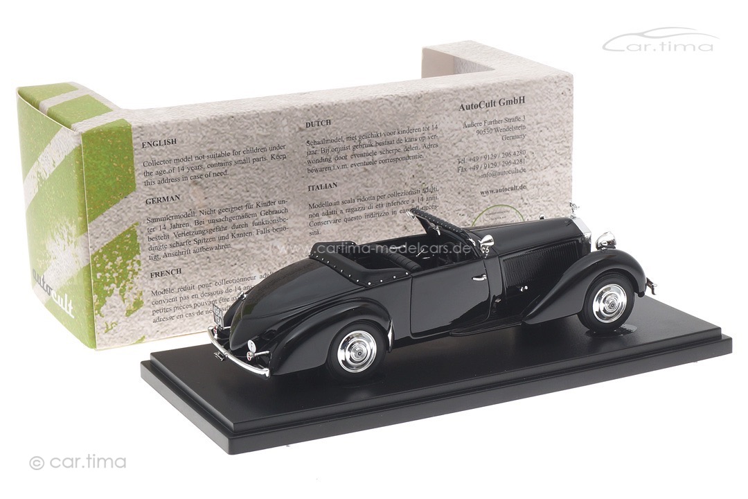 Rolls Royce Phantom II Continental Binder 1930 schwarz autocult 1:43 05041 Rolls Royce Phantom II Continental Binder 1930 schwarz autocult 1:43 05041