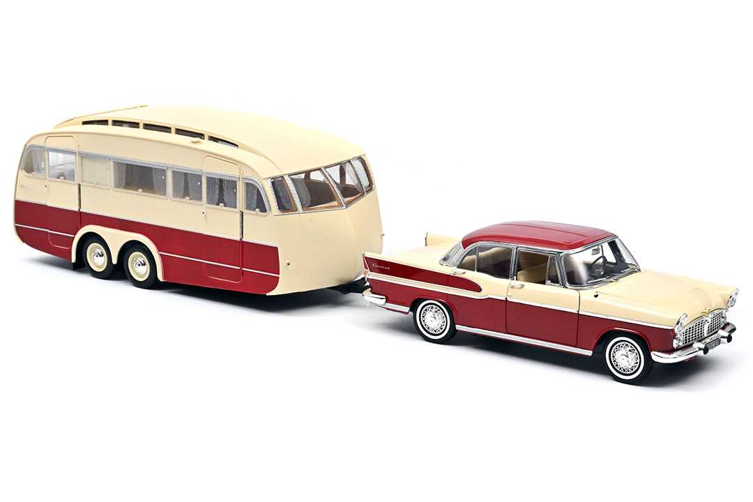 Simca Vedette Chambord 1958 mit Caravan Hénon Norev 1:18 185728 Simca Vedette Chambord 1958 mit Caravan Hénon Norev 1:18 185728