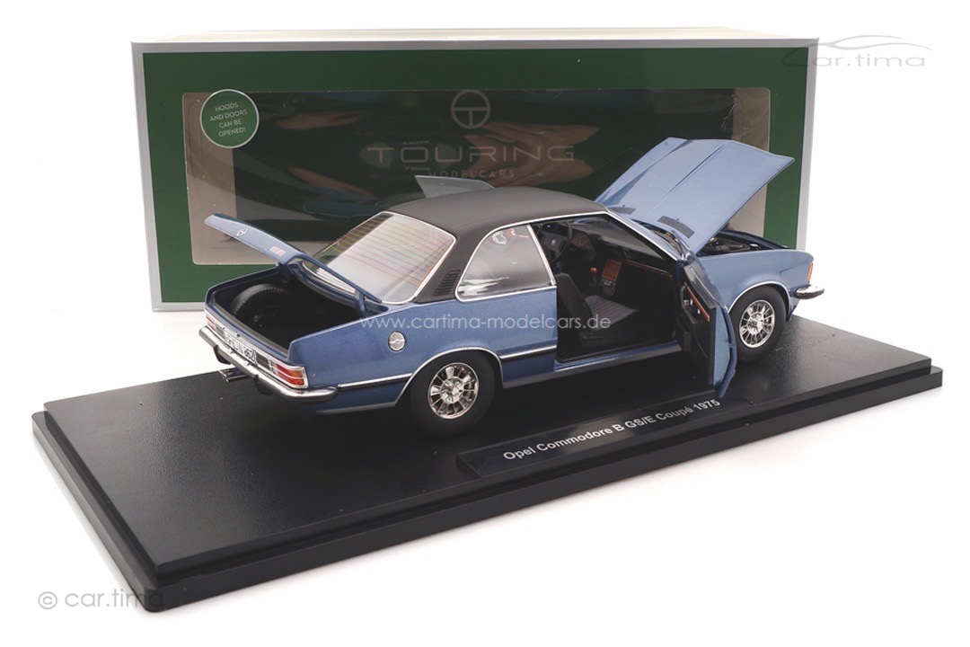 Opel Commodore B GS/E Coupé blau Touring 1:18 18048002