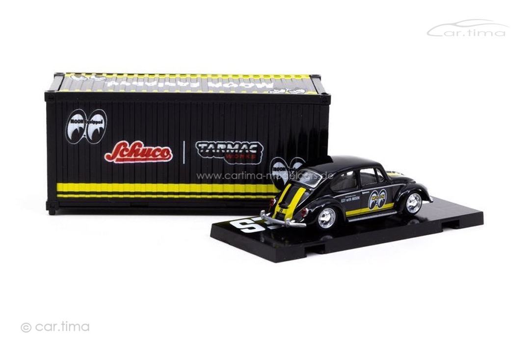 Volkswagen Beetle MOONEYES schwarz Schuco/Tarmac 1:64 T64S-006-ME2