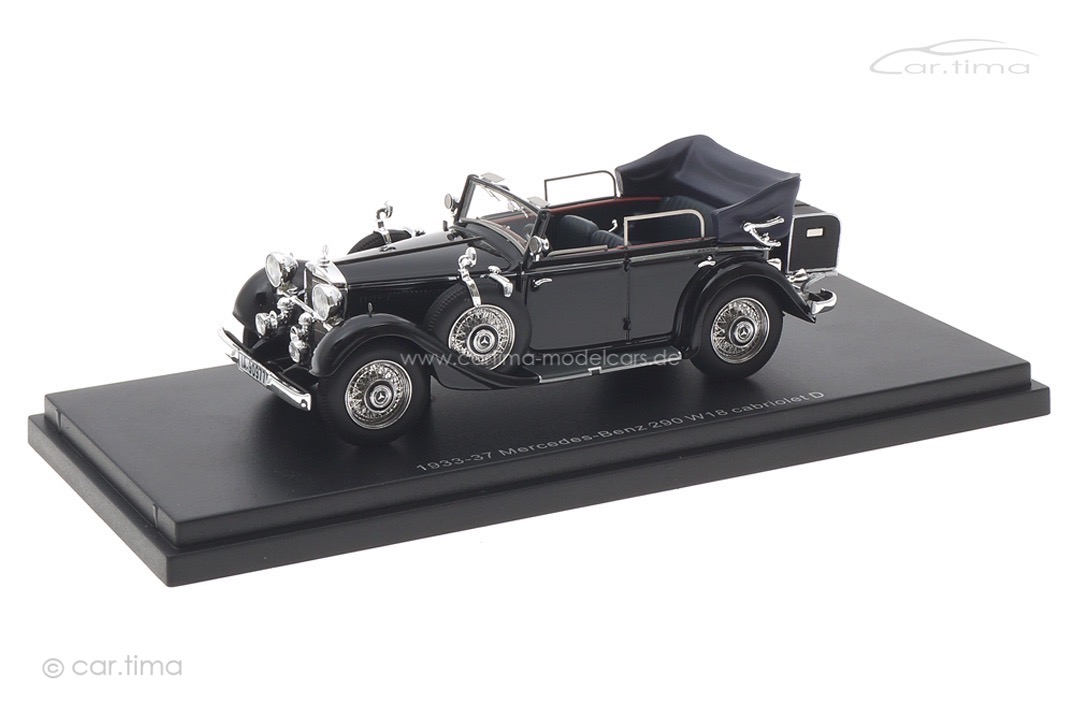 Mercedes-Benz 290 W18 cabriolet D 1933-36 geöffnet schwarz Esval 1:43 EMEU43043A