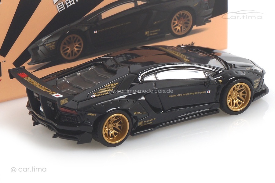 LB Works Lamborghini Aventador (LHD) schwarz MINI GT 1:64 MGT00058-L