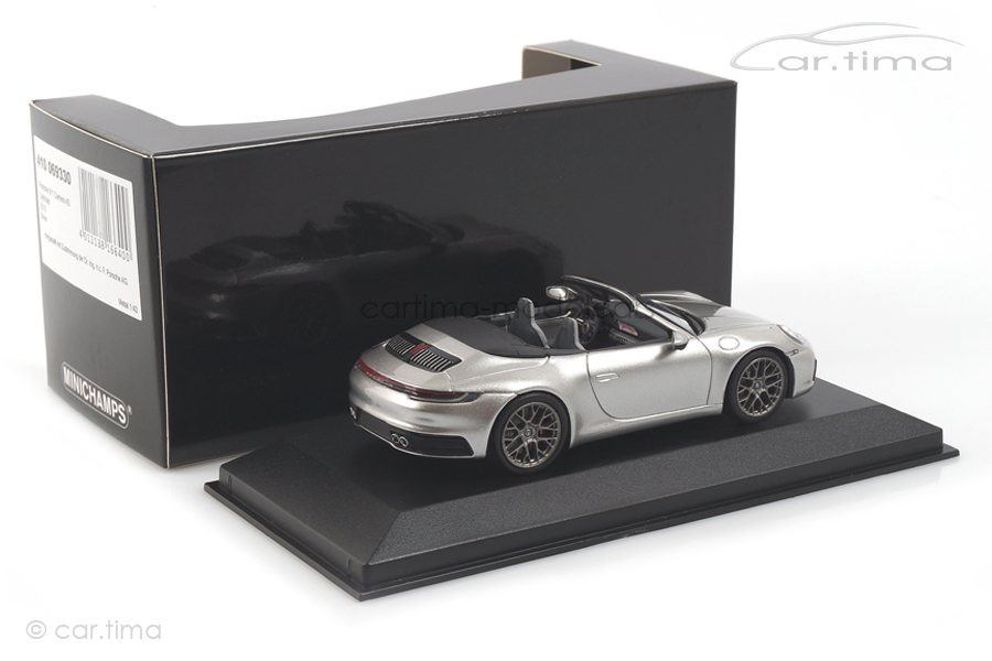 Porsche 911 (992) Carrera 4S Cabriolet silber Minichamps 1:43 410069330 Porsche 911 (992) Carrera 4S Cabriolet silber Minichamps 1:43 410069330