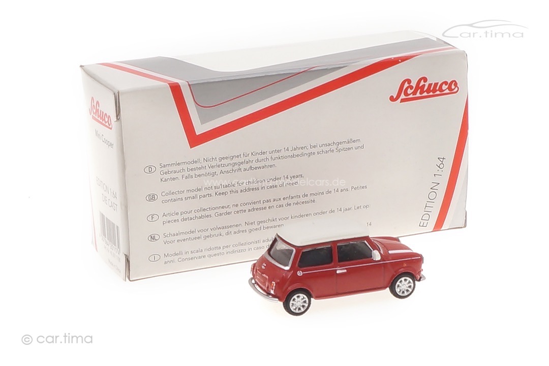 Mini Cooper rot/weiß Schuco 1:64 452011700