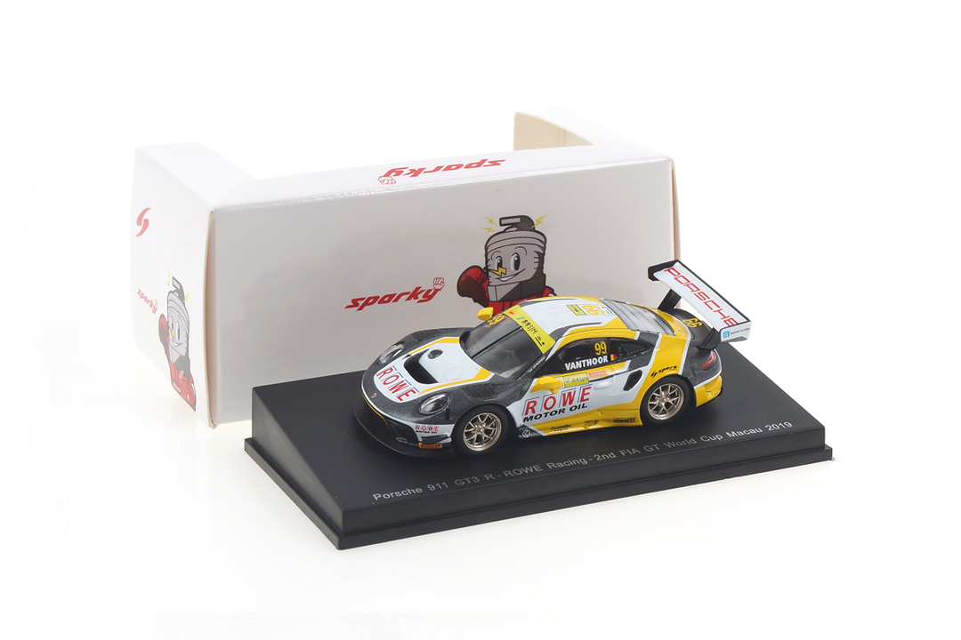 Porsche 911 GT3 R Macau 2019 Laurens Vanthoor Spark 1:64 Y166 Porsche 911 GT3 R Macau 2019 Laurens Vanthoor Spark 1:64 Y166