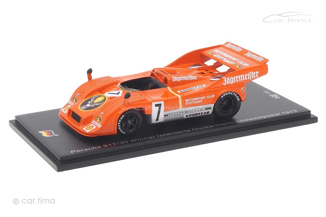 Porsche 917/30 Winner Interserie Hockenheim Südwestpokal 1973 Vic Elford Spark 1:43 SG673 Porsche 917/30 Winner Interserie Hockenheim Südwestpokal 1973 Vic Elford Spark 1:43 SG673