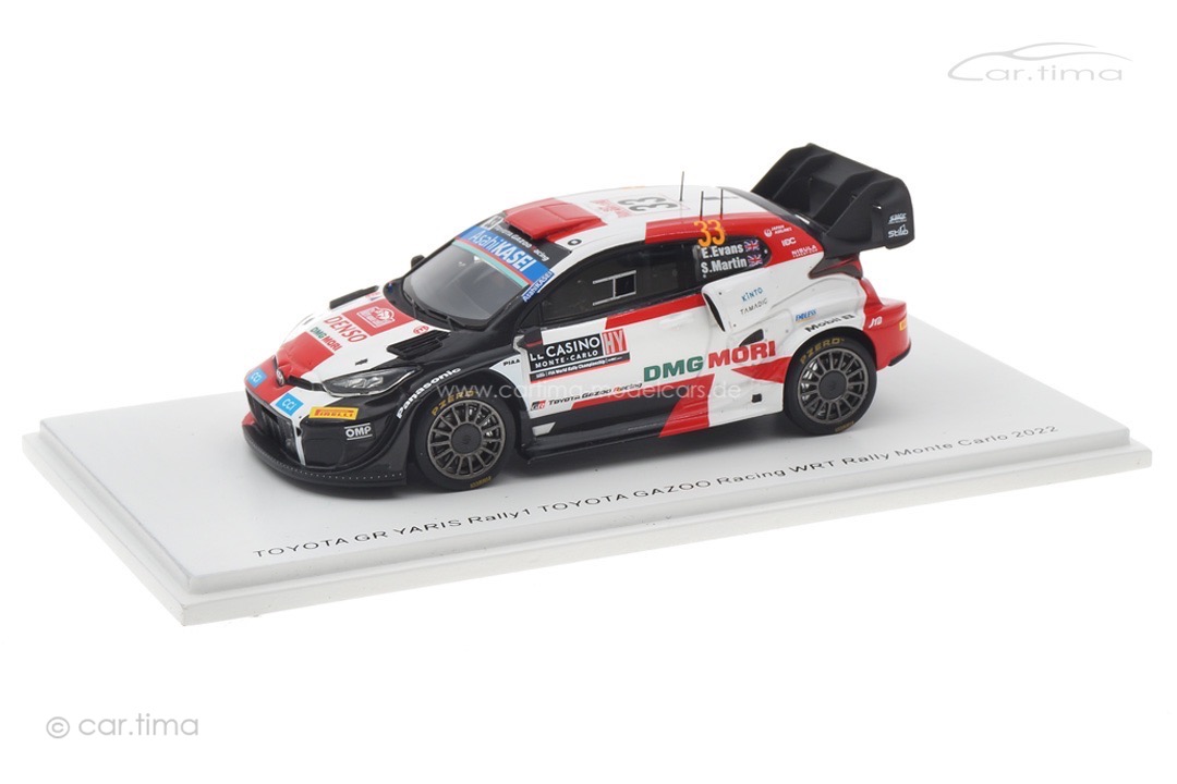 Toyota GR Yaris Rally1 Rallye Monte Carlo 2022 Evans/Martin Spark 1:43 S6691 Toyota GR Yaris Rally1 Rallye Monte Carlo 2022 Evans/Martin Spark 1:43 S6691