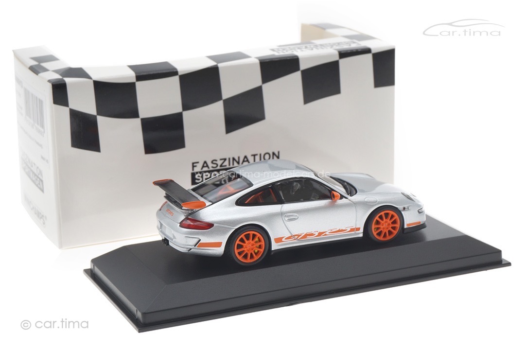 Porsche 911 (997) GT3 RS silber/Dekor orange Minichamps 1:43 403066013 Porsche 911 (997) GT3 RS silber/Dekor orange Minichamps 1:43 403066013