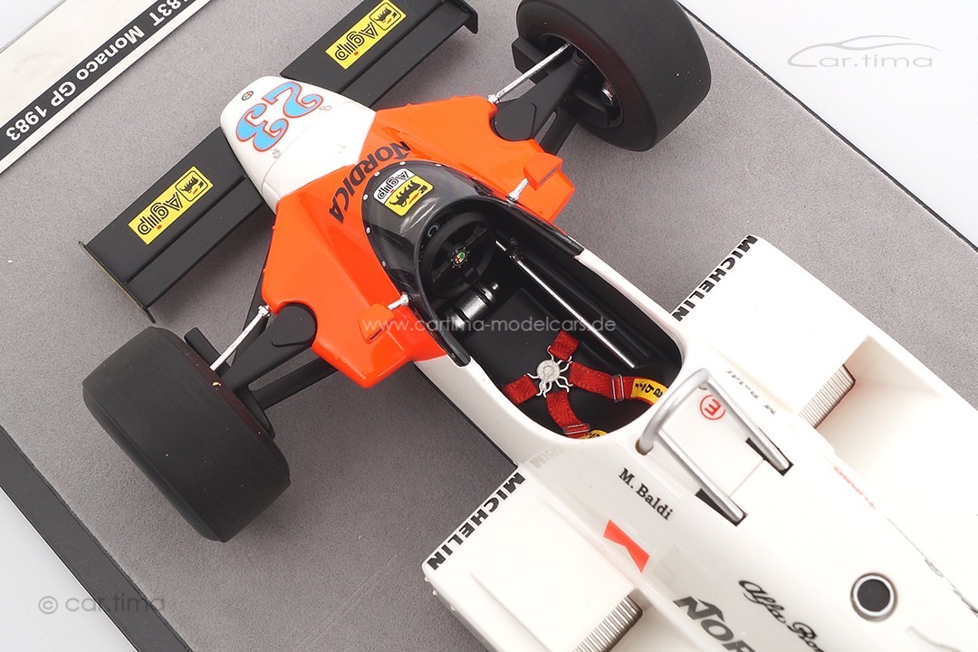 Alfa Romeo F1 183T GP Monaco 1983 Mauro Baldi Tecnomodel 1:18 TM18-230C