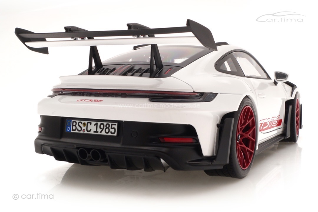Porsche 911 (992) GT3 RS Weiß/Rad Pyrorot Norev 1:18 187352 Porsche 911 (992) GT3 RS Weiß/Rad Pyrorot Norev 1:18 187352