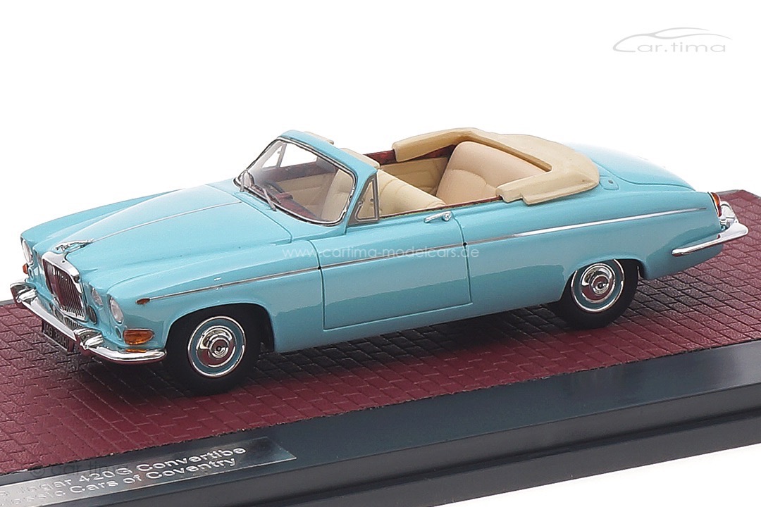 Jaguar 420G Convertible Classic Cars of Coventry 1969 blau Matrix 1:43 MX41001-191