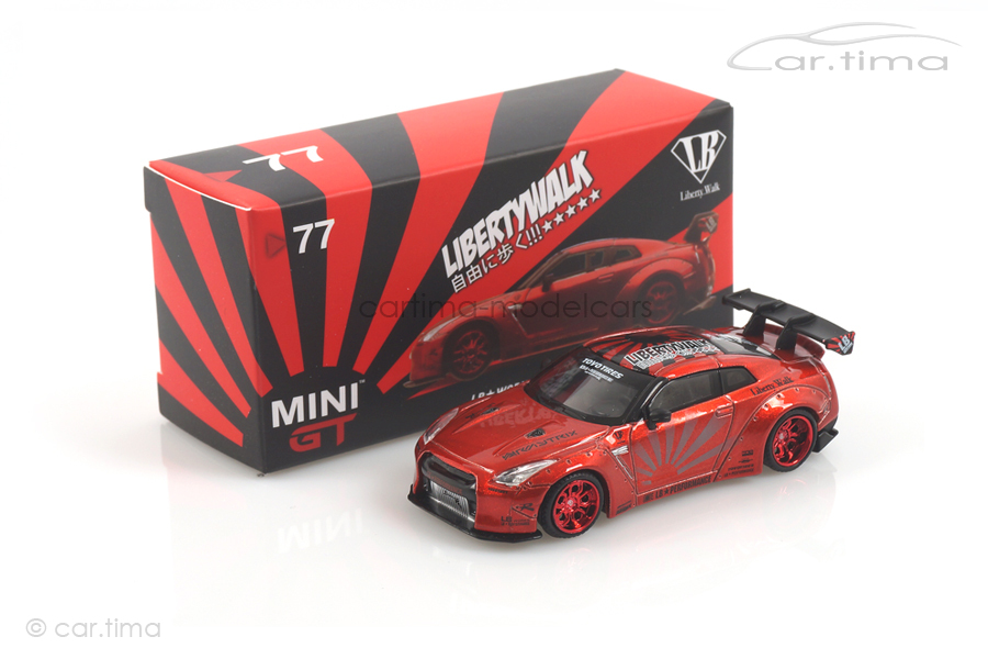 LB Works Nissan GT-R R35 (RHD) Candy red MINI GT 1:64 MGT00077-R