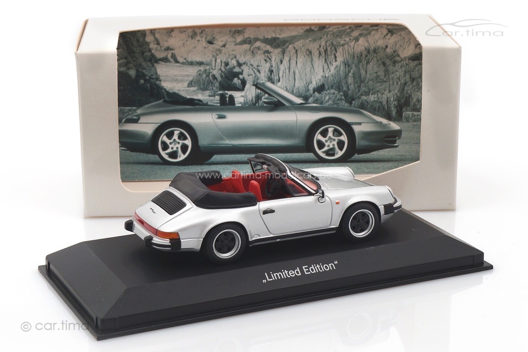 Porsche 911 Carrera Cabrio silver Minichamps 1:43 WAP02003797