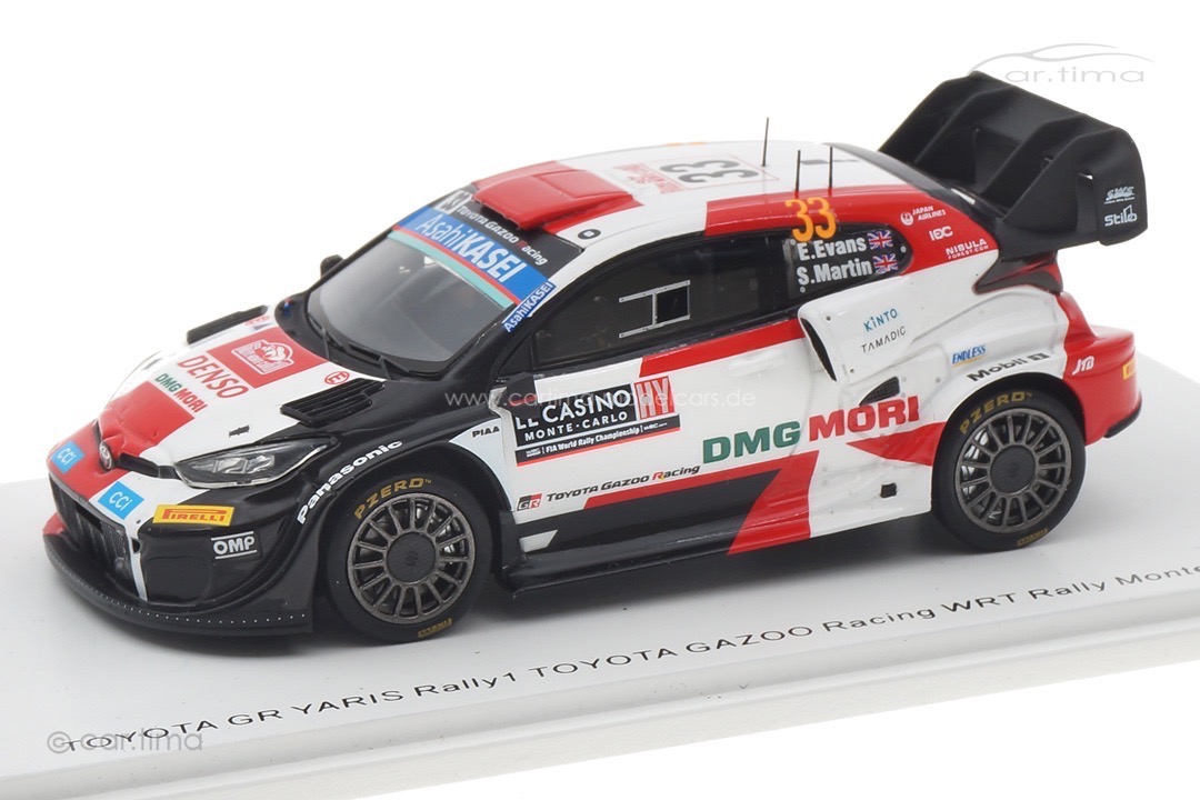 Toyota GR Yaris Rally1 Rallye Monte Carlo 2022 Evans/Martin Spark 1:43 S6691 Toyota GR Yaris Rally1 Rallye Monte Carlo 2022 Evans/Martin Spark 1:43 S6691